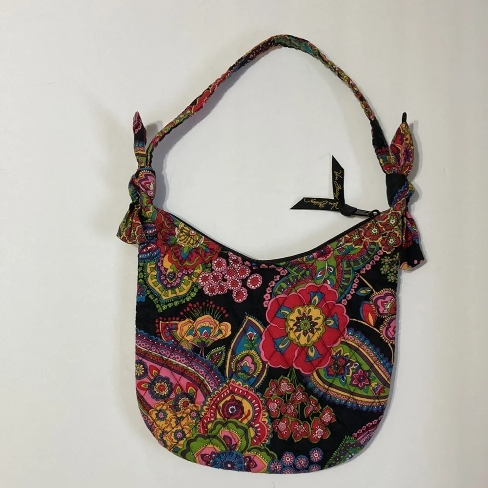 Vera Bradley Mini Crescent Tote In a bright Boho‎ Floral.